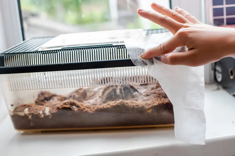 Desinfektion des Terrariums