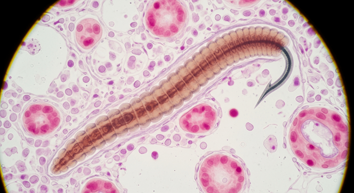 Reptilien-Krankheit: Hakenwürmer