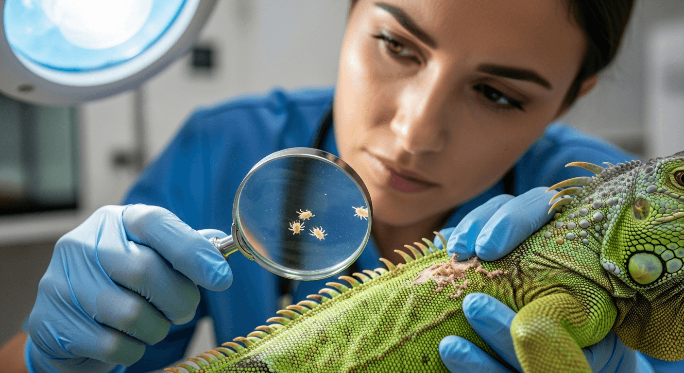 Reptilien-Krankheit: Milben