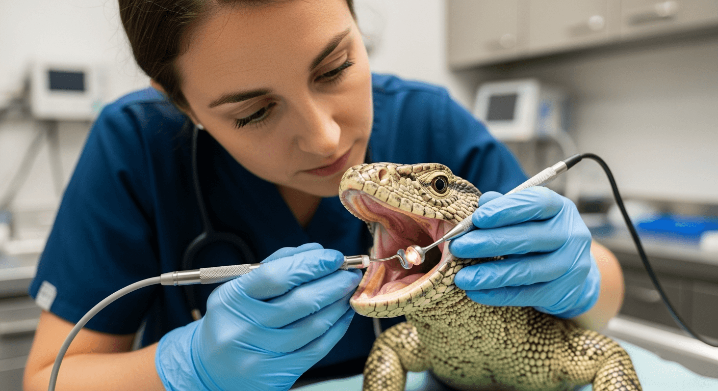 Reptilien-Krankheit: Stomatitis