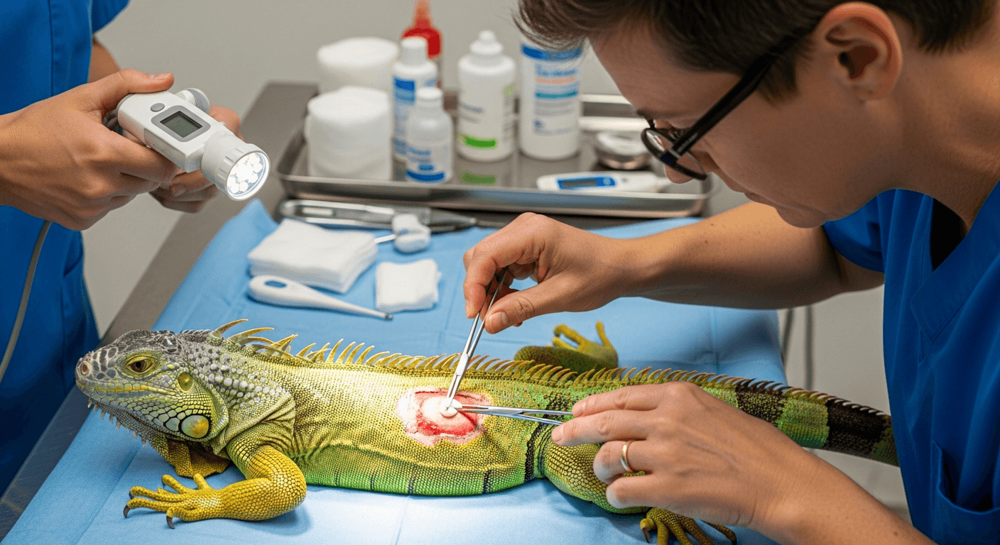 Reptilien-Krankheit: Verbrennung