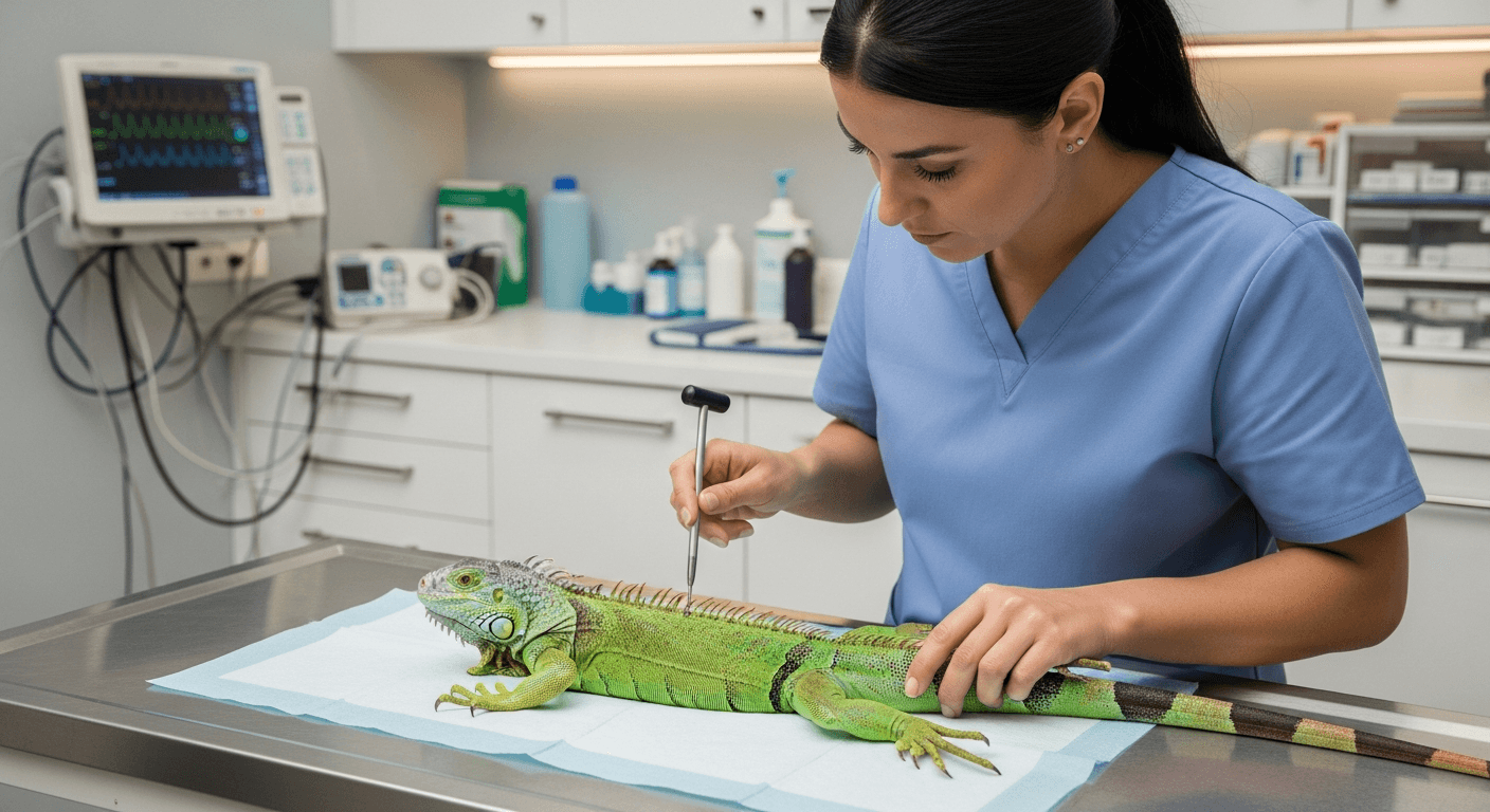 Reptilien-Krankheit: Verletzung der Nerven