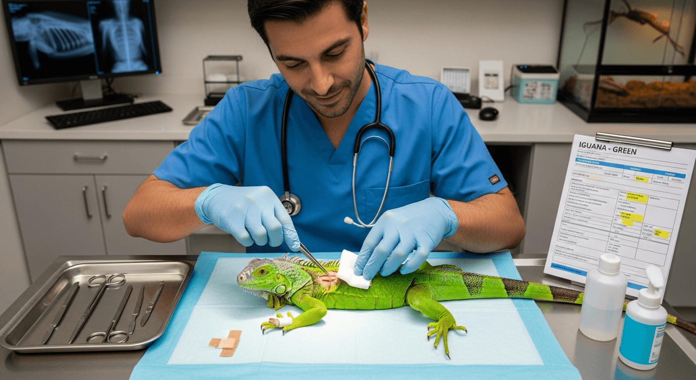 Reptilien-Krankheit: Verletzung von Haut und Bindegewebe