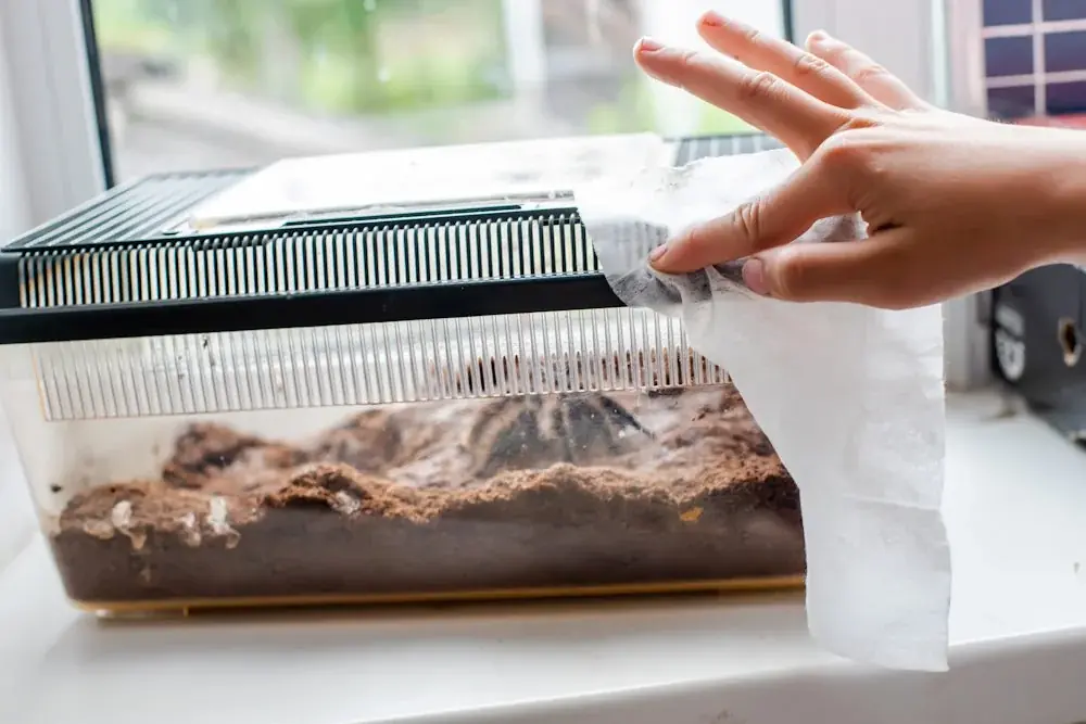 Desinfektion des Terrariums